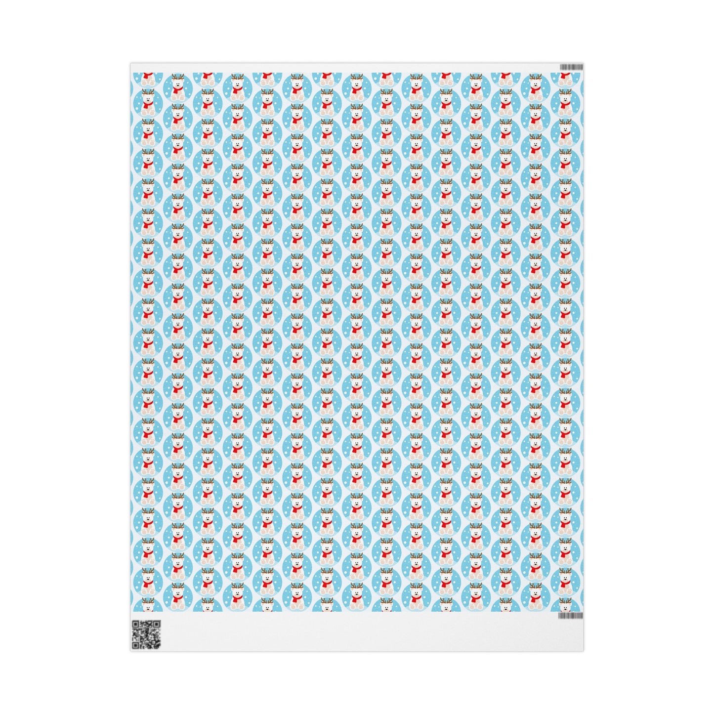 Snow Globe Reindeer Wrapping Paper Roll — Cute Holiday Gift Wrap