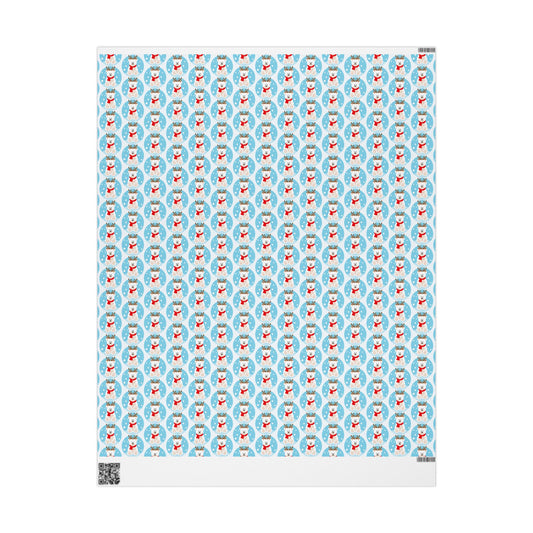 Snow Globe Reindeer Wrapping Paper Roll — Cute Holiday Gift Wrap