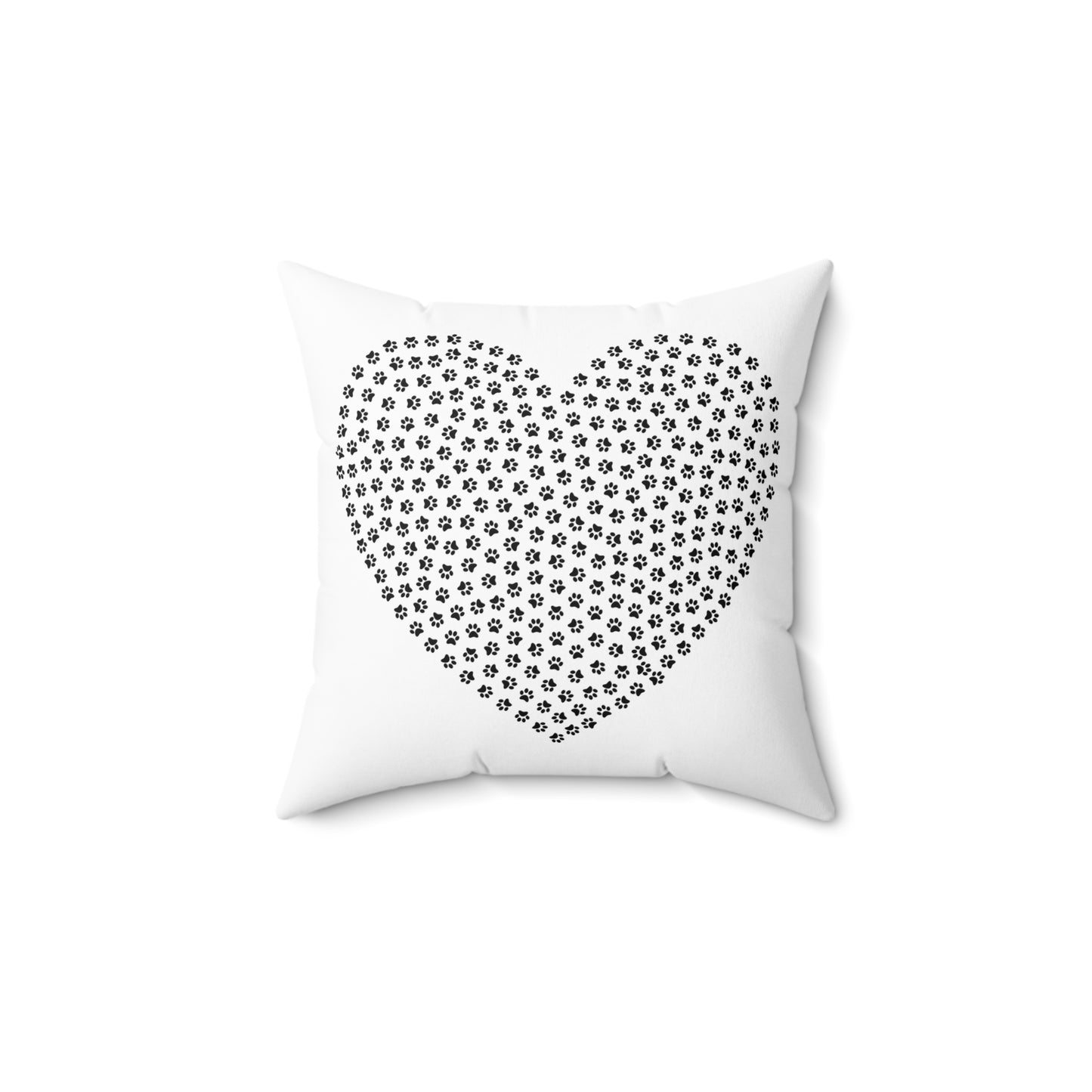 Heart of Tiny Paw Prints Pillow — Pet Lover Decorative Throw Pillow
