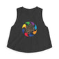 Music Note Mandala Crop Top – Colorful Boho Festival Tank