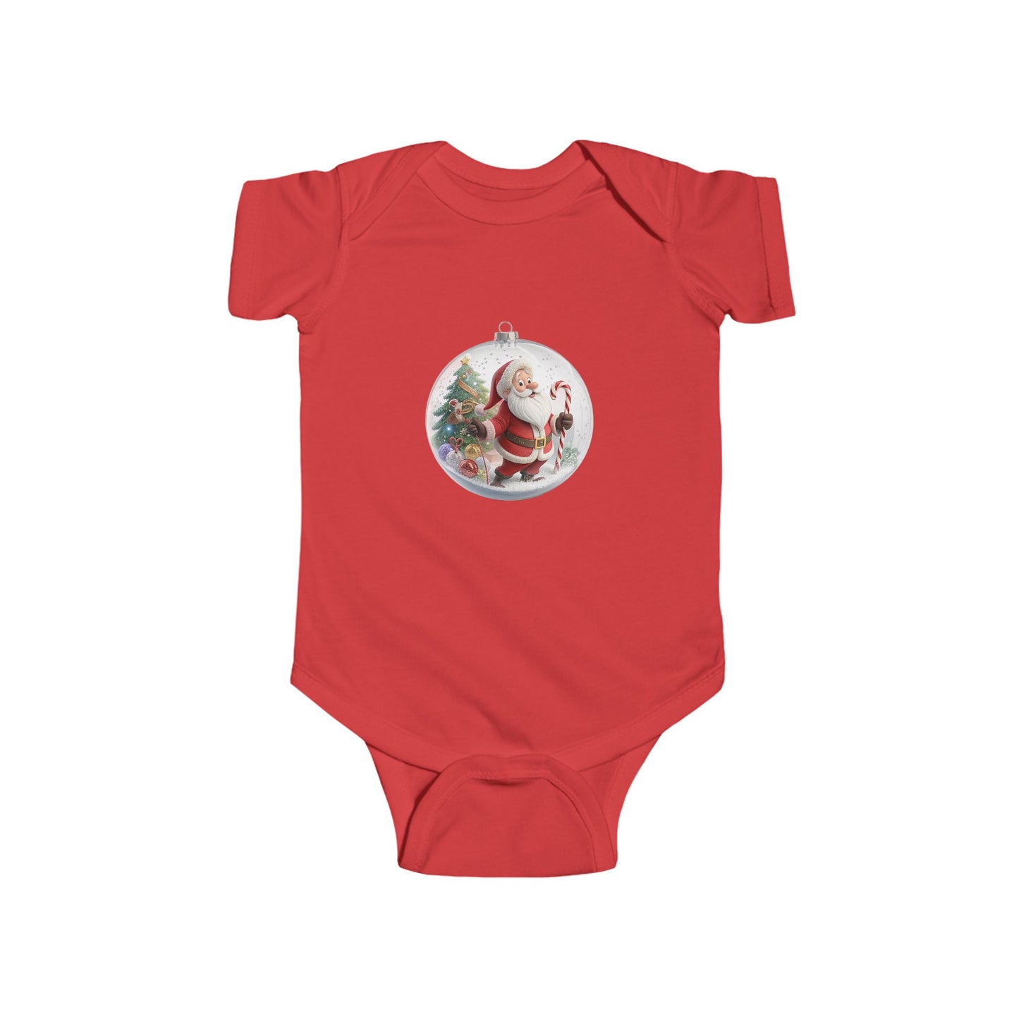 Christmas Baby Bodysuit - Vintage Santa Ornament Design