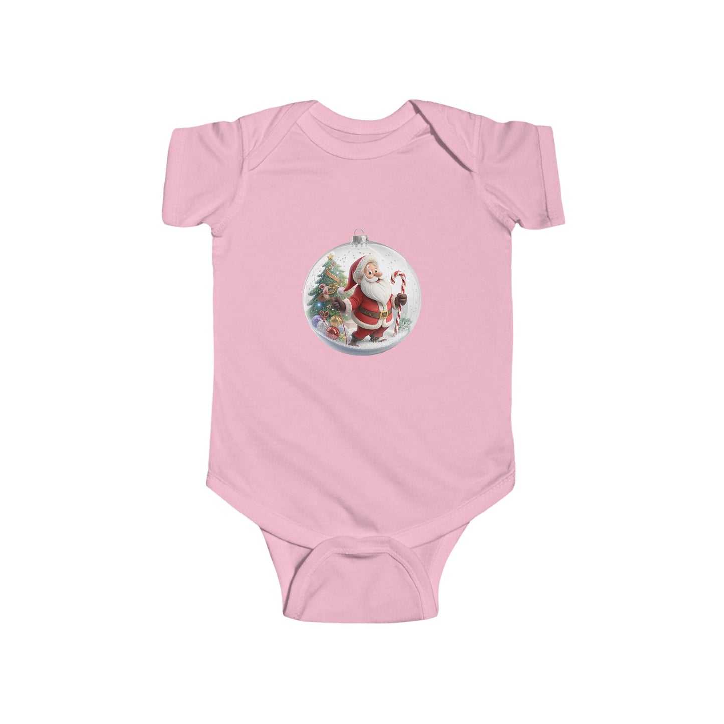 Christmas Baby Bodysuit - Vintage Santa Ornament Design