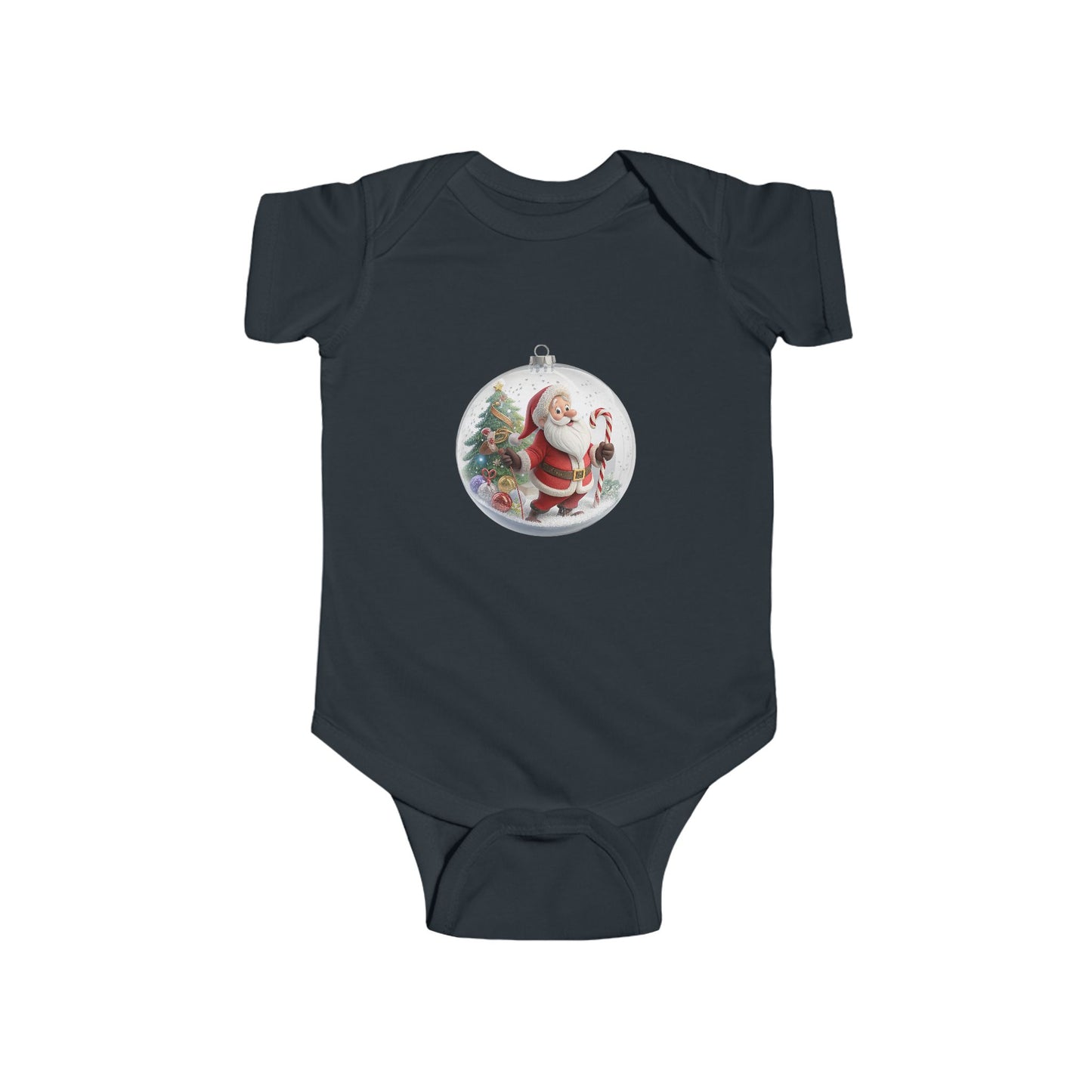Christmas Baby Bodysuit - Vintage Santa Ornament Design