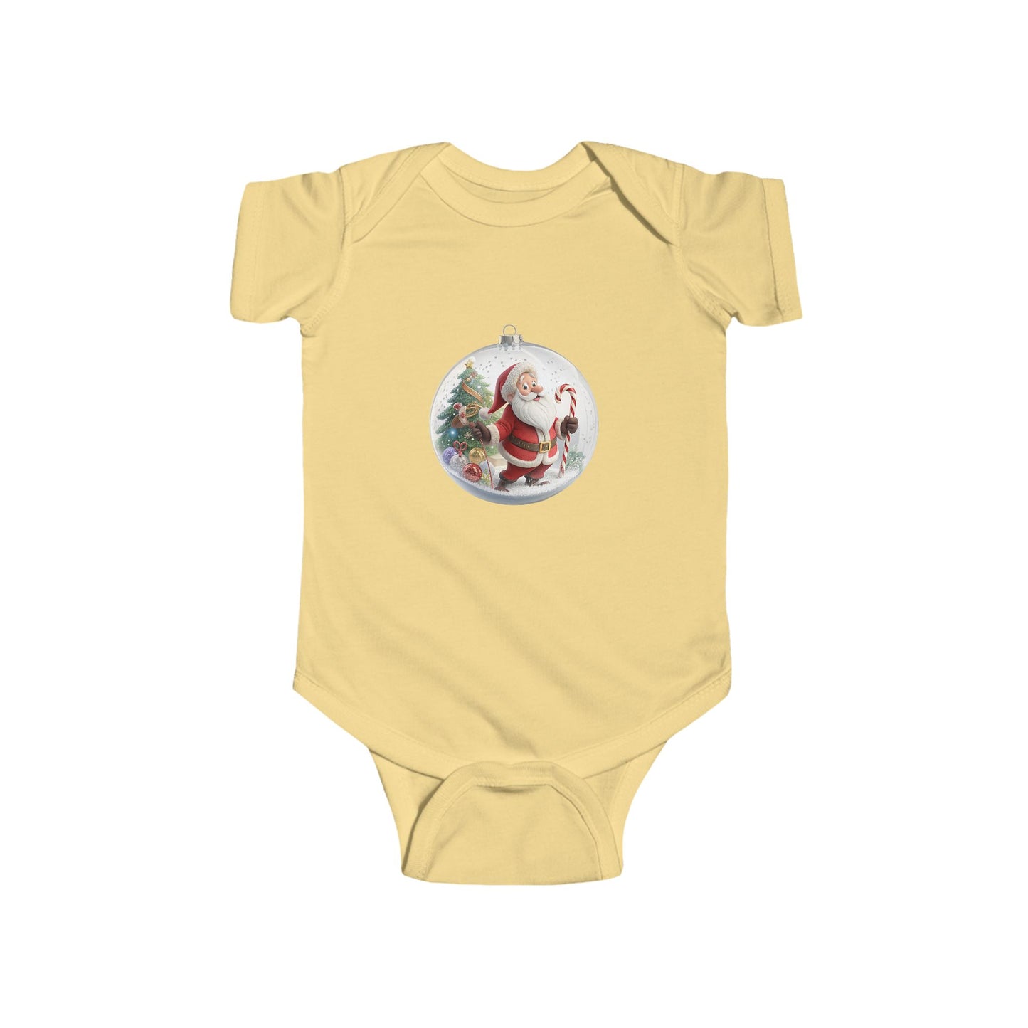 Christmas Baby Bodysuit - Vintage Santa Ornament Design