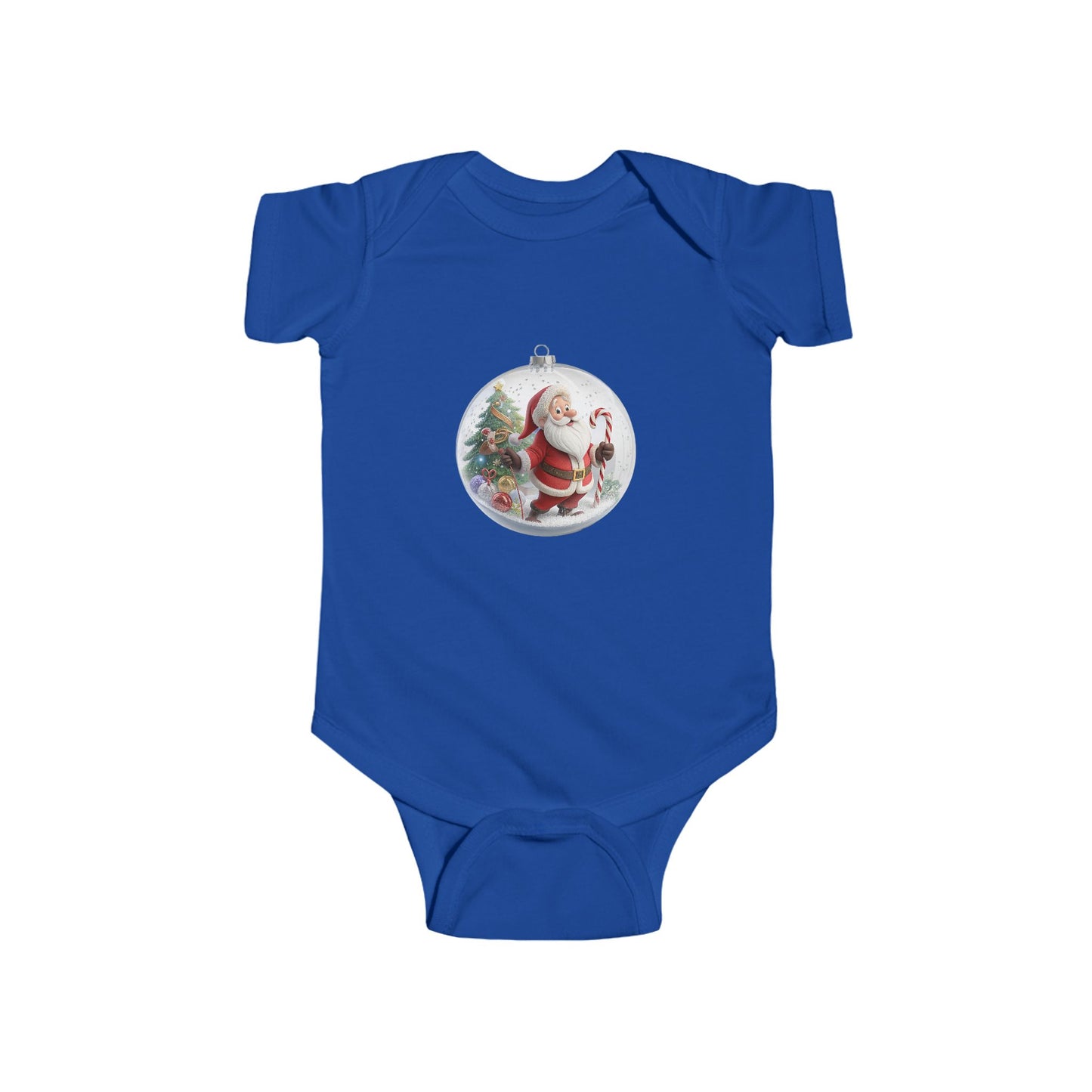 Christmas Baby Bodysuit - Vintage Santa Ornament Design