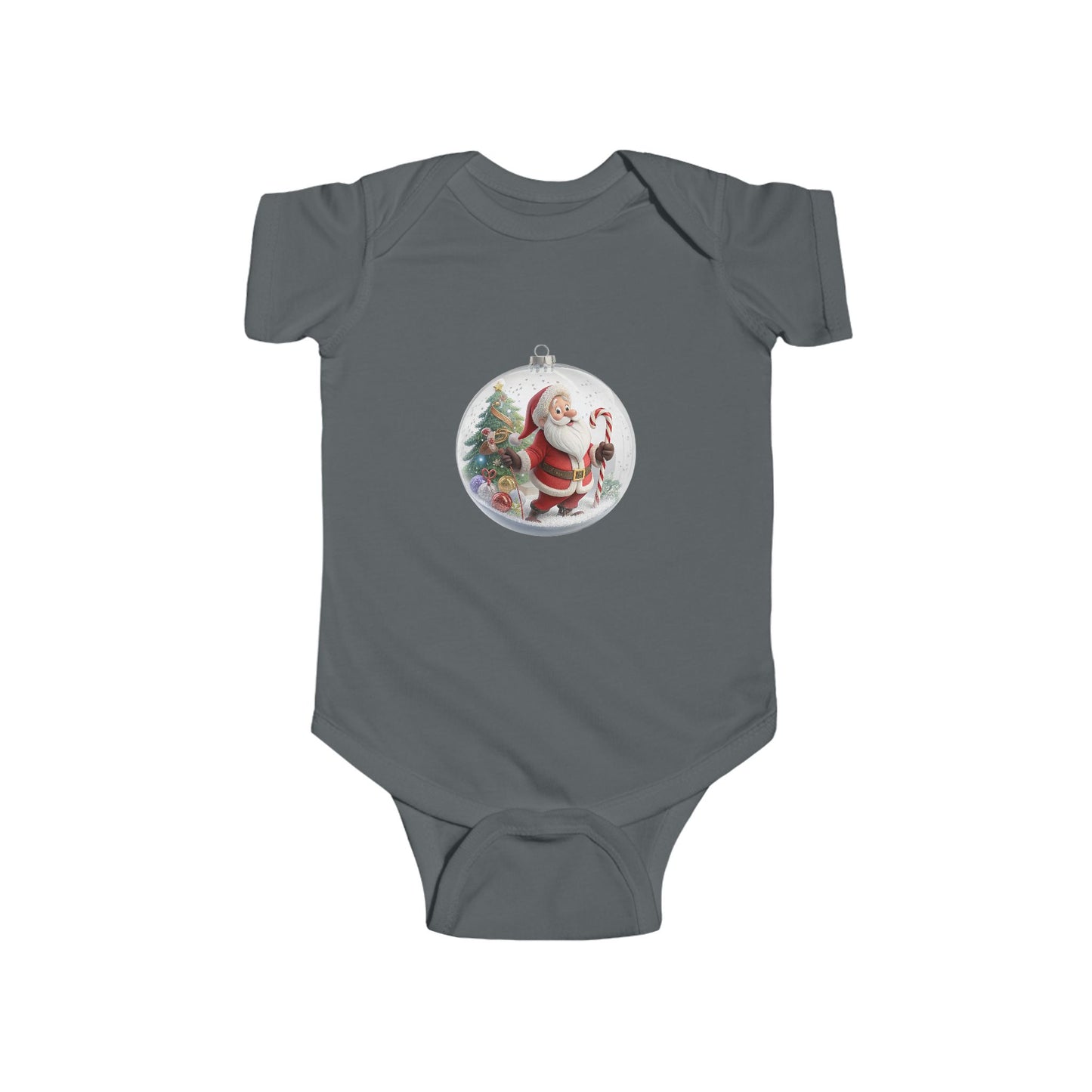 Christmas Baby Bodysuit - Vintage Santa Ornament Design