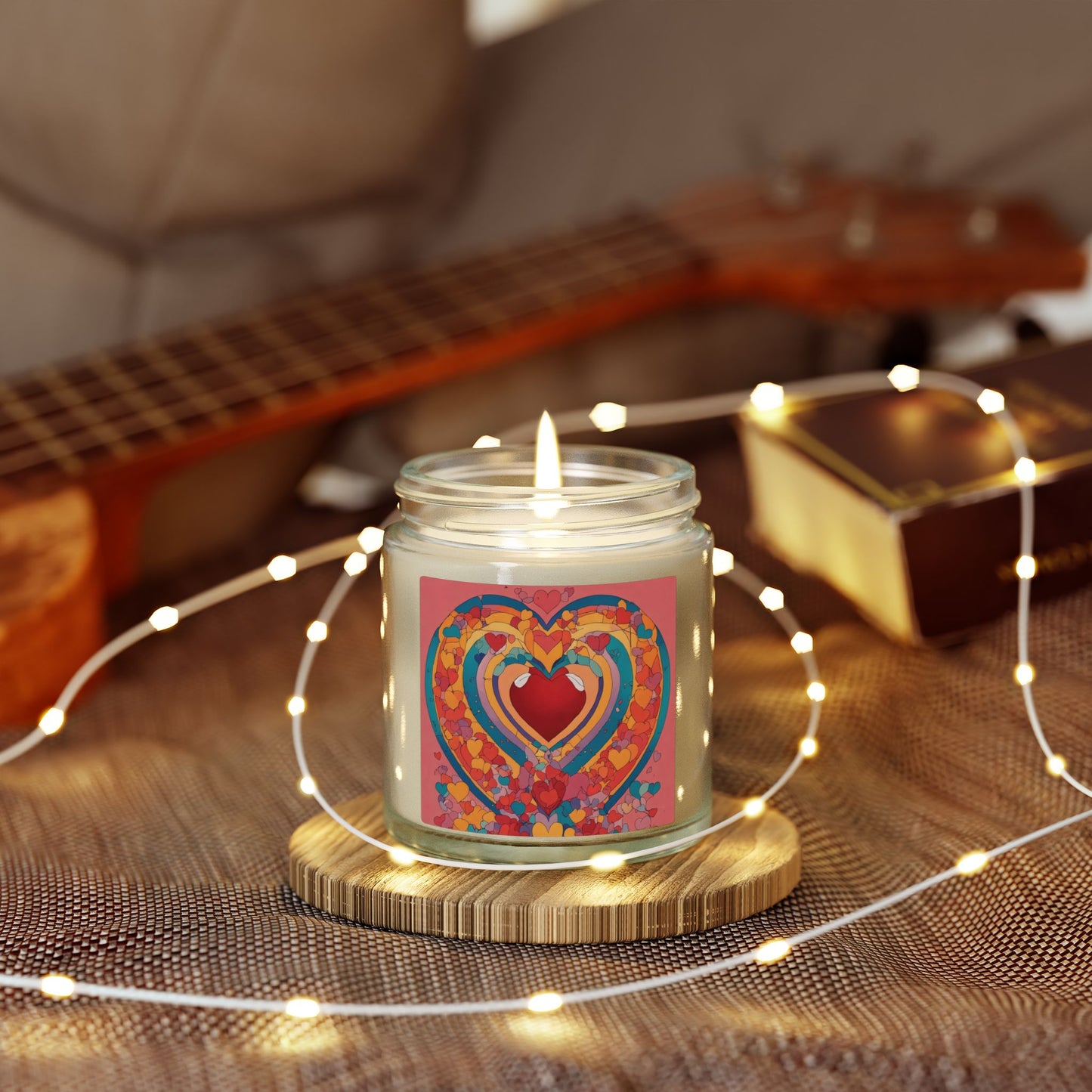 Heart Art Scented Candle – Coconut Apricot Wax (4oz & 9oz)
