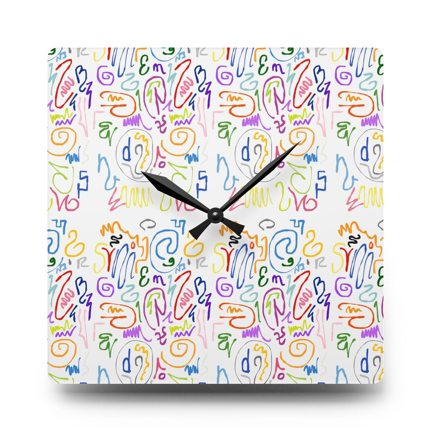 Colorful Abstract Acrylic Wall Clock