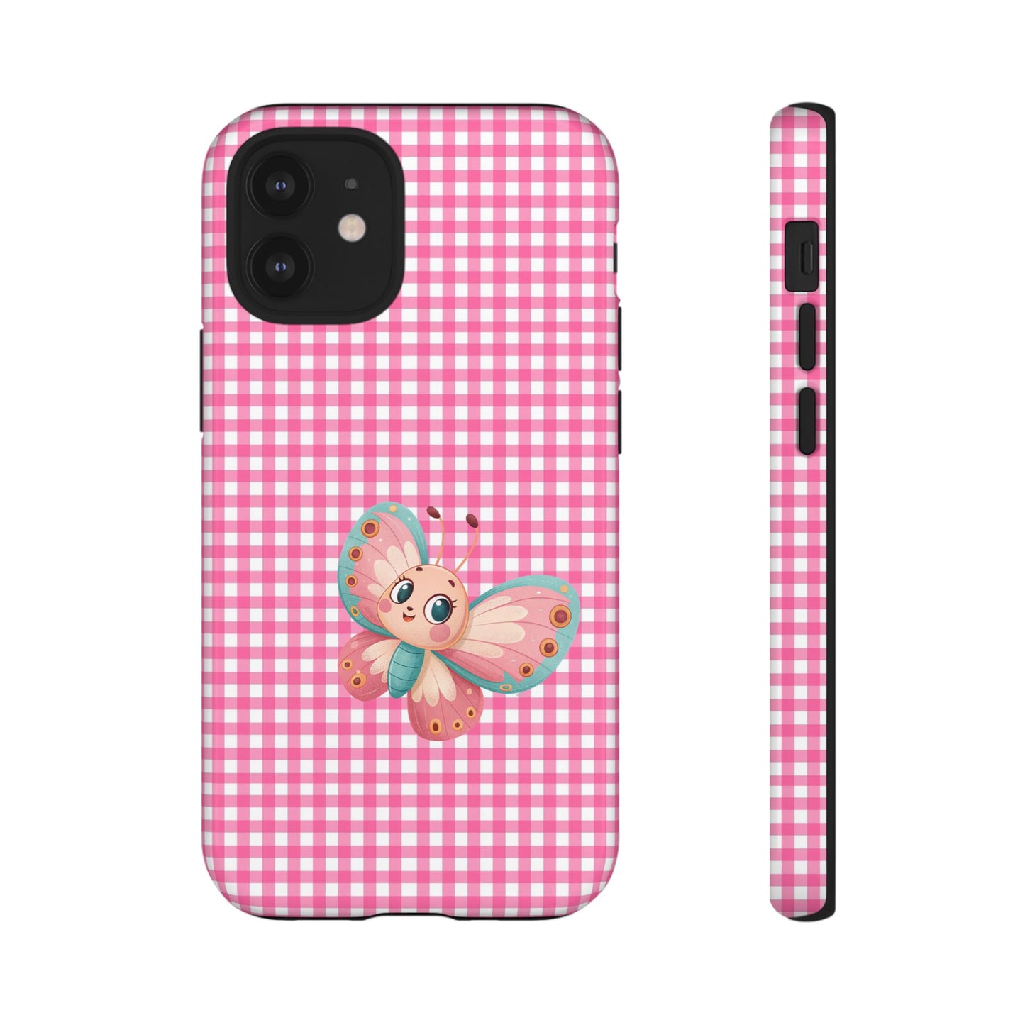 Cute Butterfly Phone Case, Tough Cases, Floral Phone Accessory, Gift for Her, Spring Fashion, Kids' Birthday Present, Pastel Aesthetic