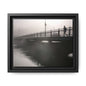 Framed Matte Canvas - Foggy Bridge Black & White Photography