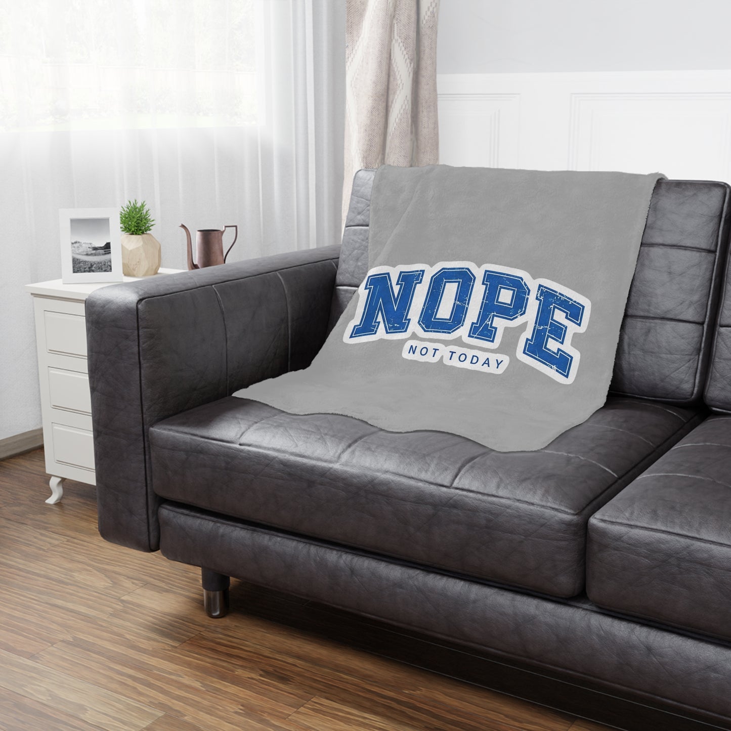 Nope "Not Today" Minky Blanket — Cozy Throw for Lazy Days & Gift