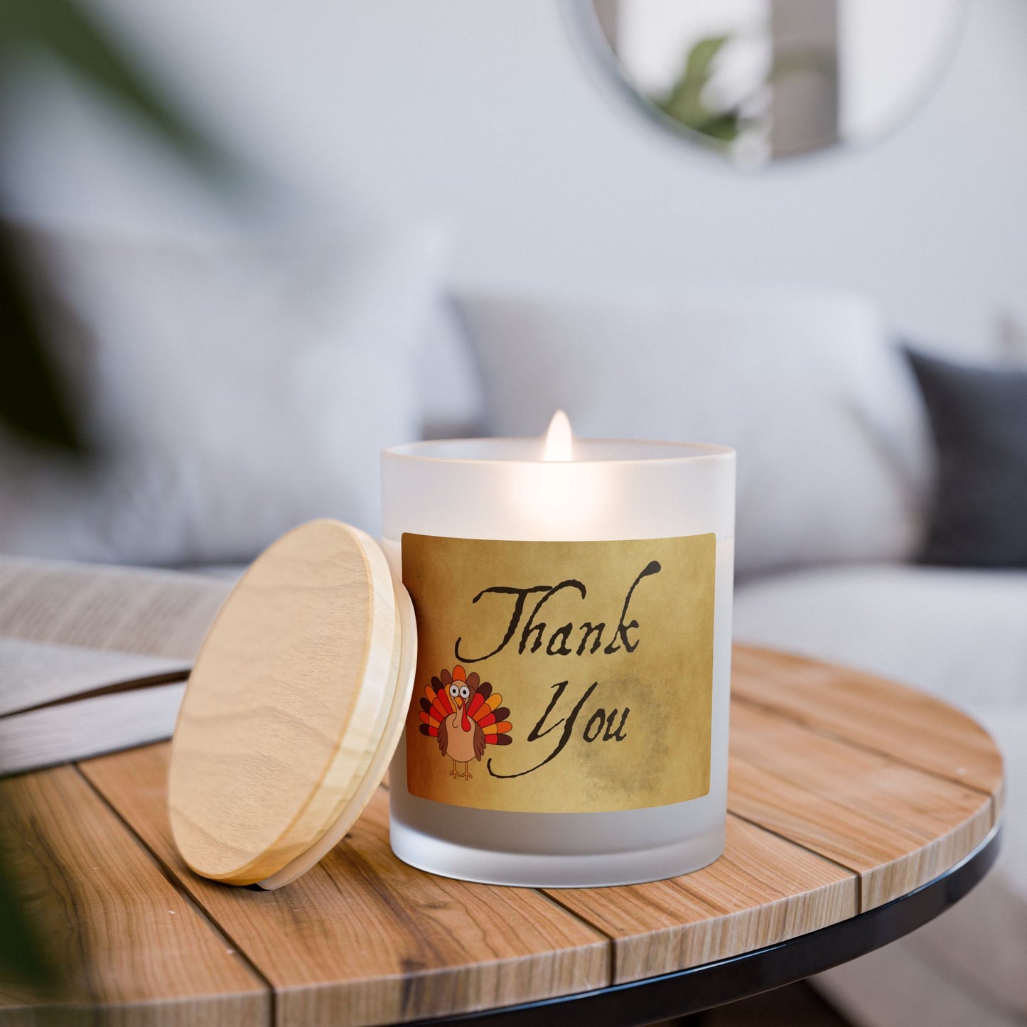 Frosted Glass Candle, 11oz