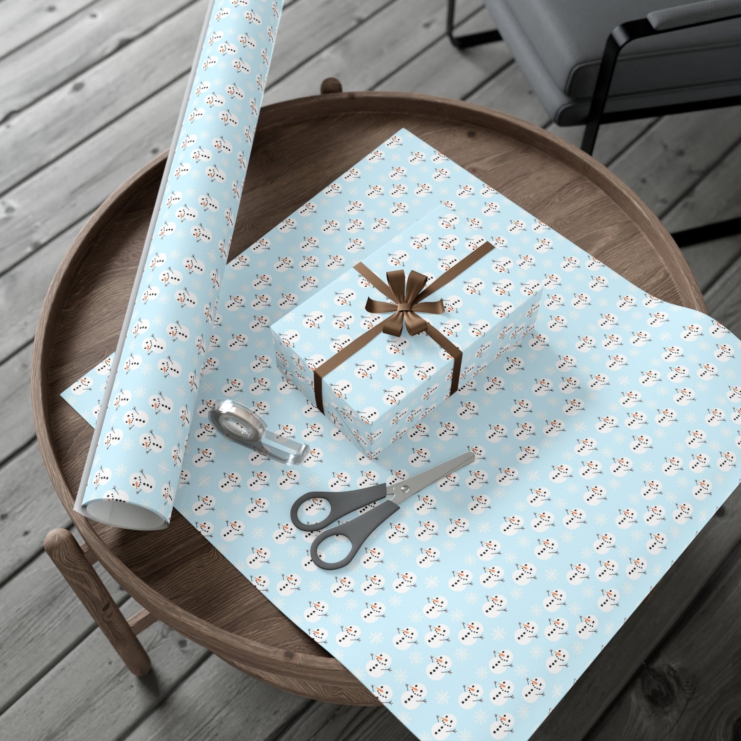 Snowman Gift Wrap Papers, Holiday Wrapping Paper, Christmas Gift Wrap, Cute Snowman Design, Winter Celebration Supplies