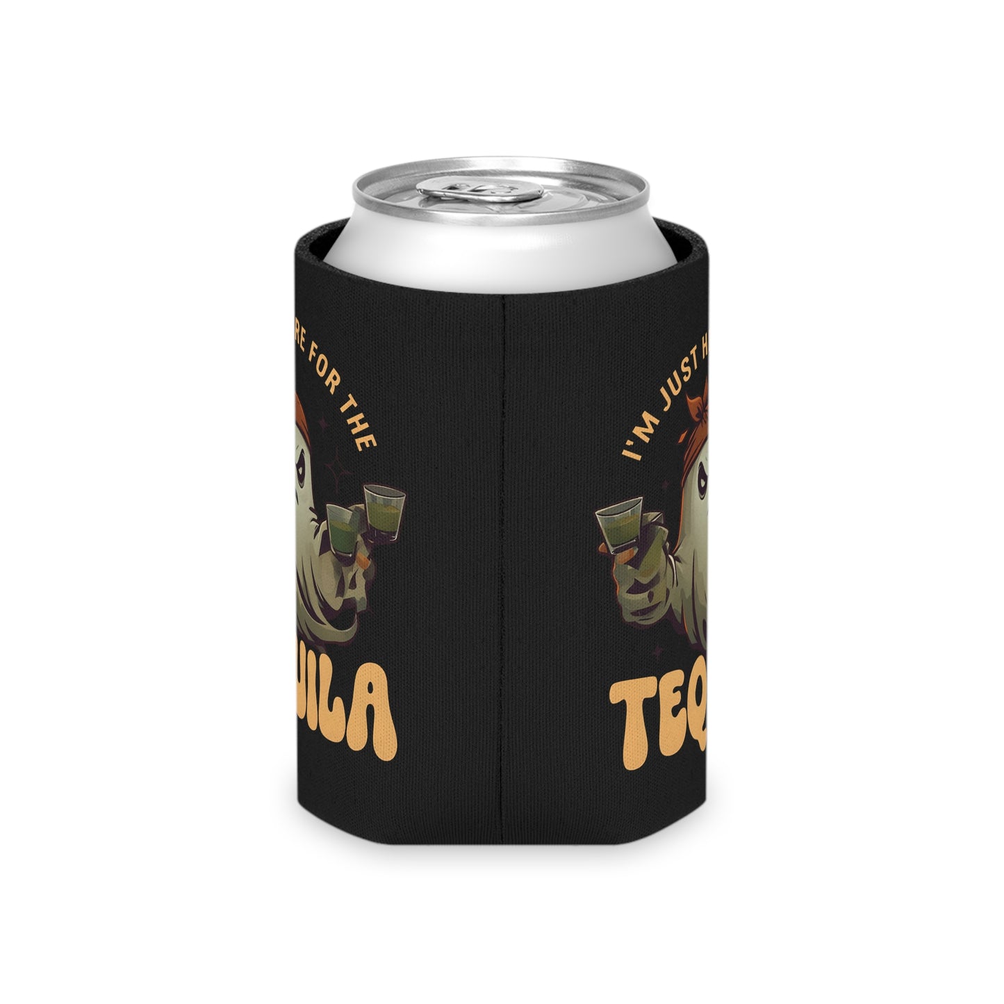 Ghostly Tequila Can Cooler, Funny Drink Holder, Party Favor, Summer BBQ, Gift for Tequila Lovers, Halloween Decor