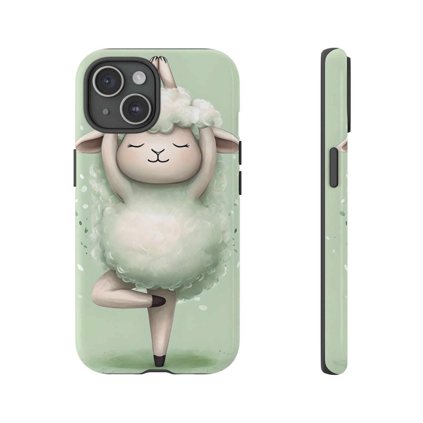 Cute Yoga Sheep Phone Case — Pastel Lamb Ballerina Protective Cover