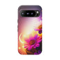 Floral Moonlight Phone Case – Purple Daisy Protective Cover