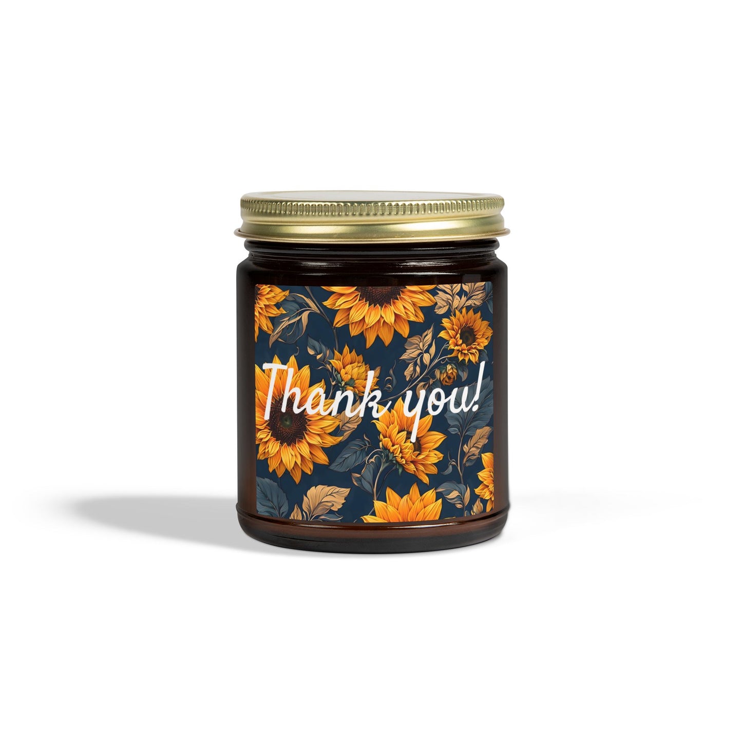 Thank You Sunflower Scented Candle — Coconut Apricot Wax (4oz/9oz)