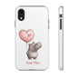 Cute Hippo Phone Case - Good Vibes Design, Animal Lover Gift, Fun Accessory, Birthday Present, Phone Accessories