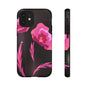 Floral iPhone Case | Tough Cases with Pink Poppy Design, Elegant Flower Phone Cover, Gift for Her, Spring Accessories, Chic Tech