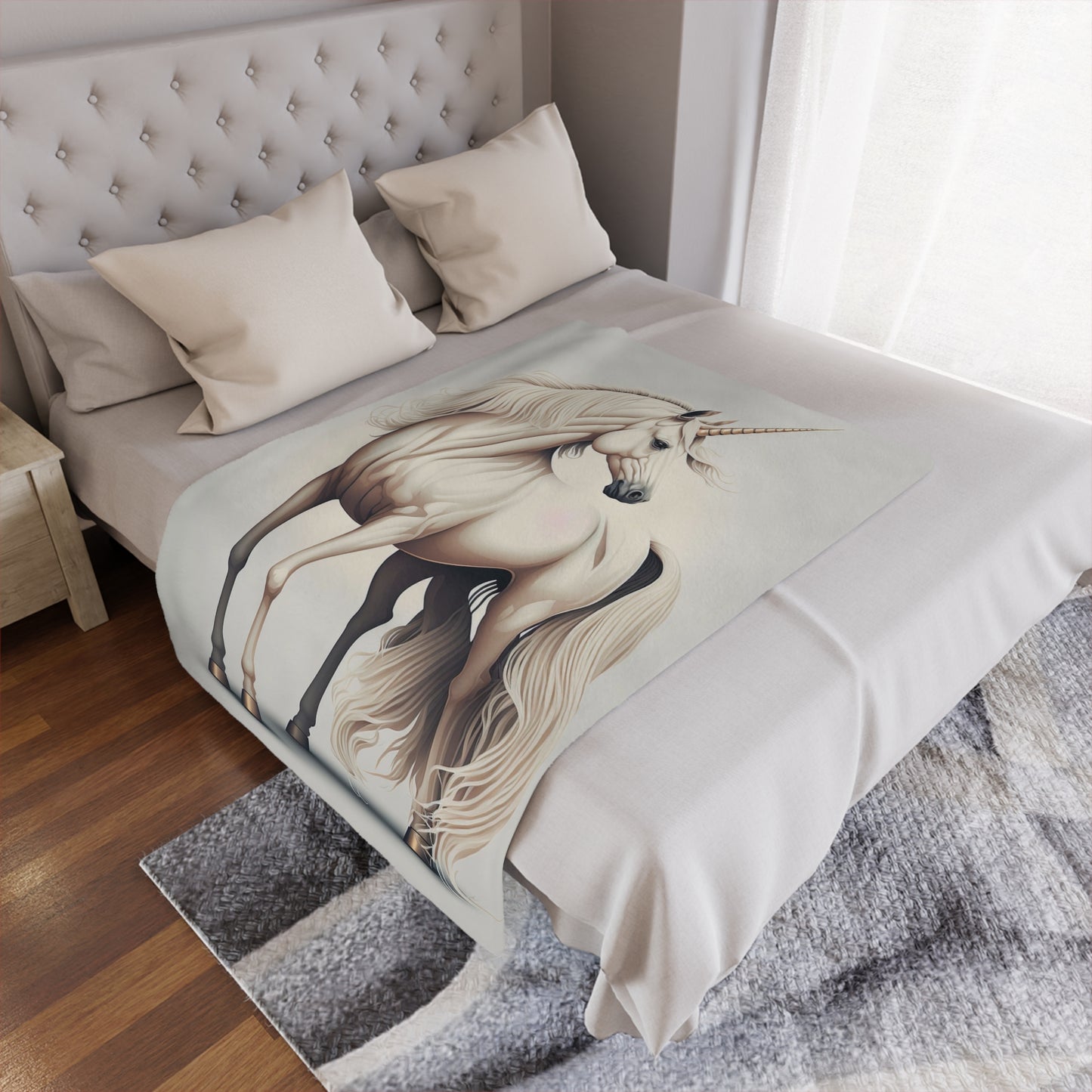 Unicorn Minky Blanket — Soft Plush Fantasy Throw for Kids & Adults