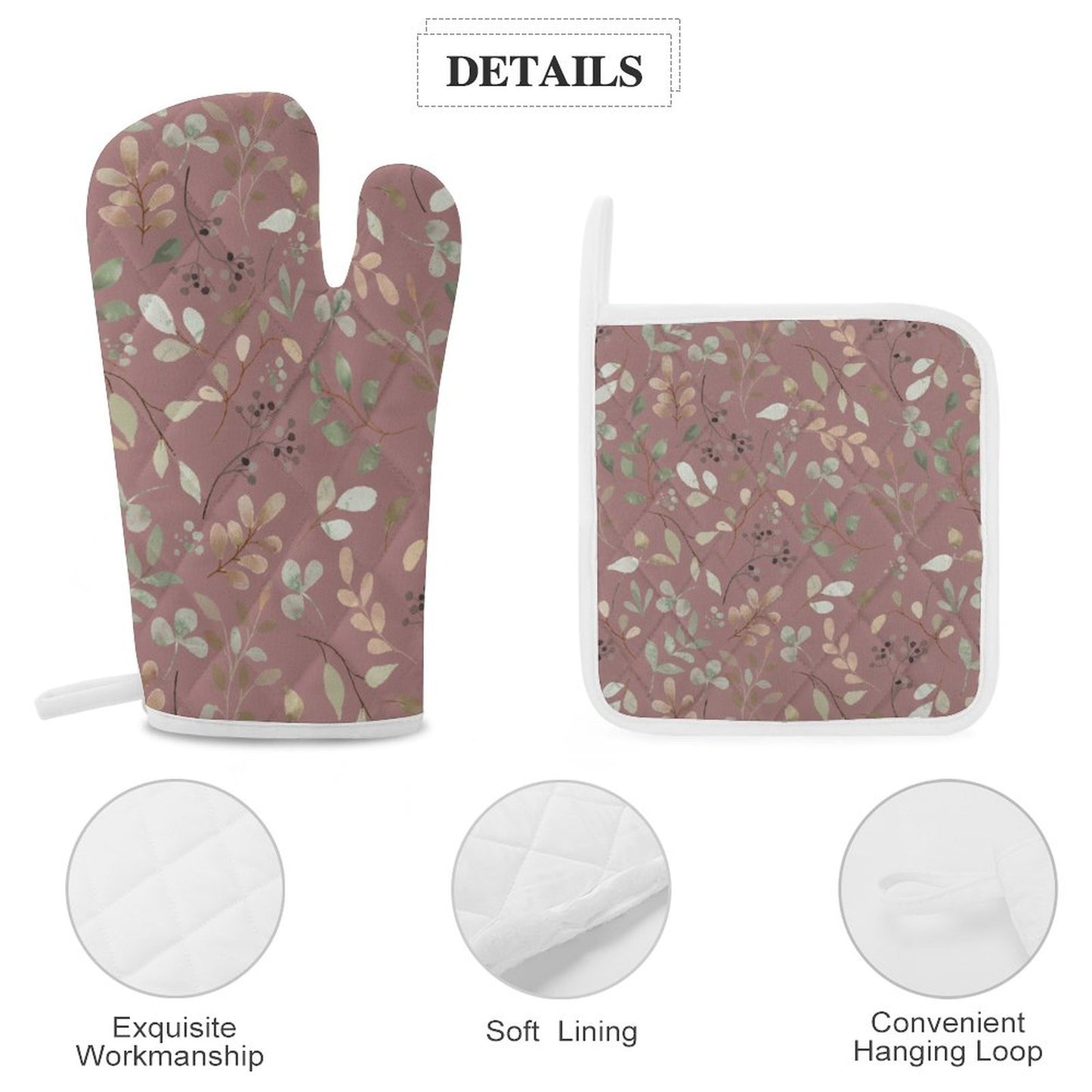 Oven Mitts & Pot Holder Set of 3