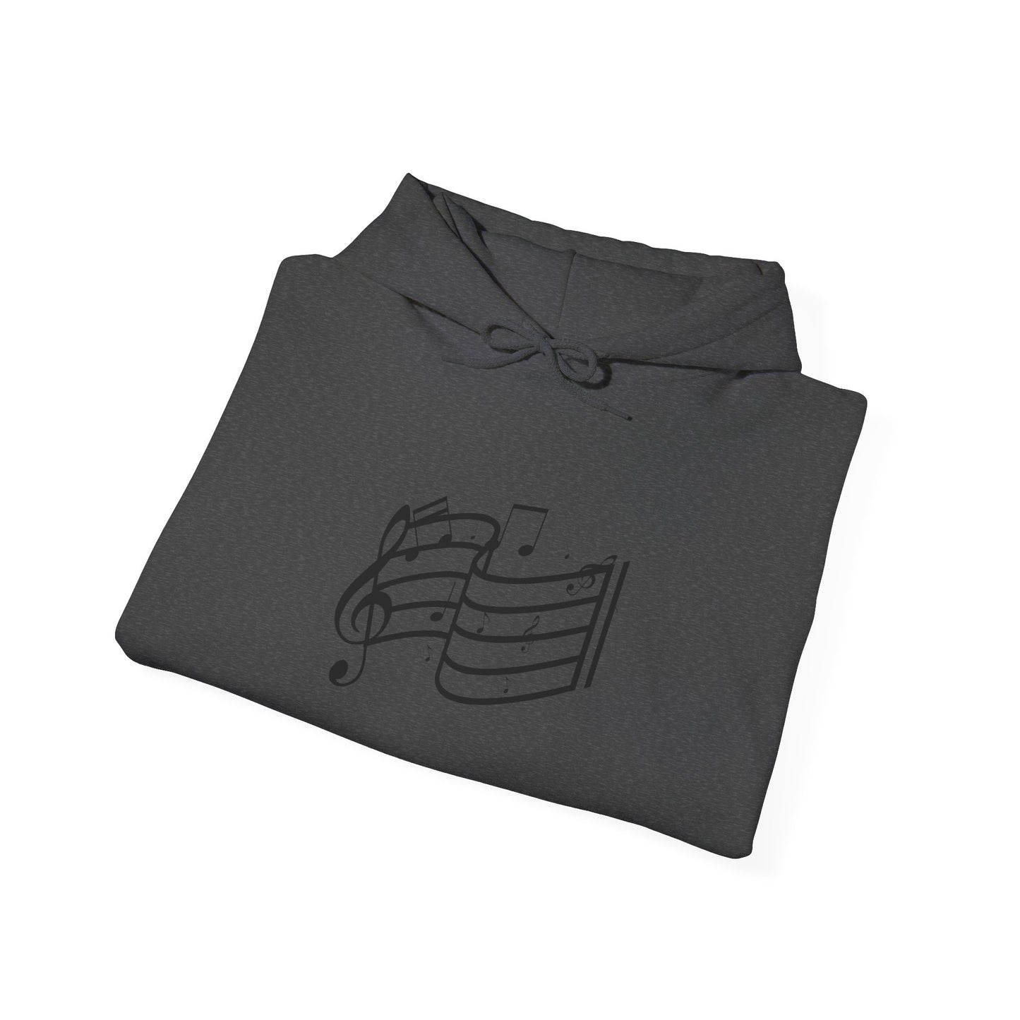 Music Notes Hoodie — Minimal Sheet Music Design