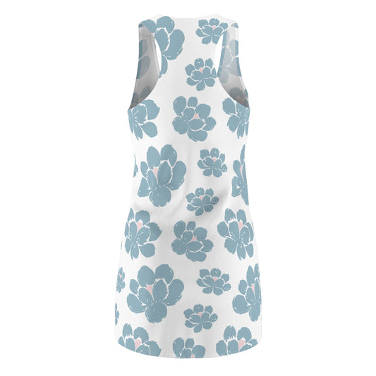 Floral Women's Racerback Dress - Summer Casual, Beachwear, Gift, Vacation, Spring Garden Party
