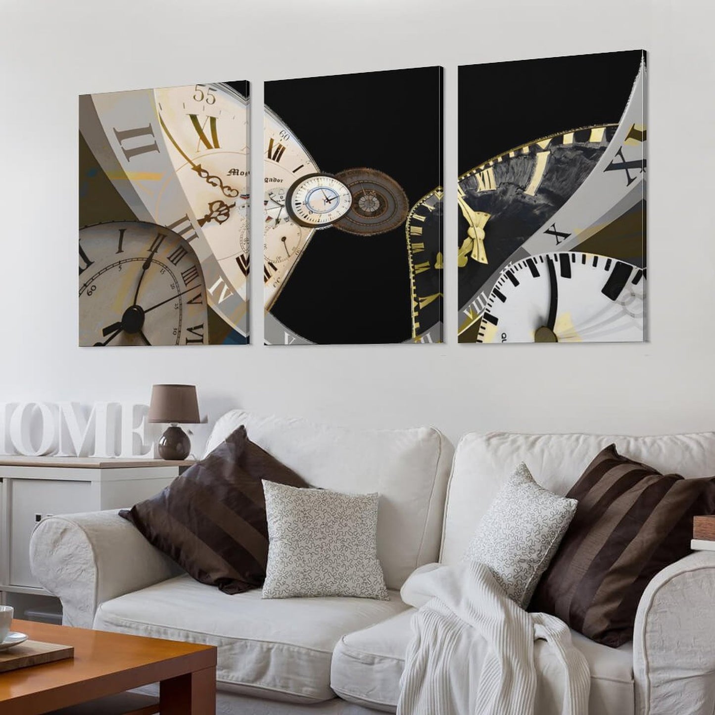 Vertical Framed Wall Art Clock