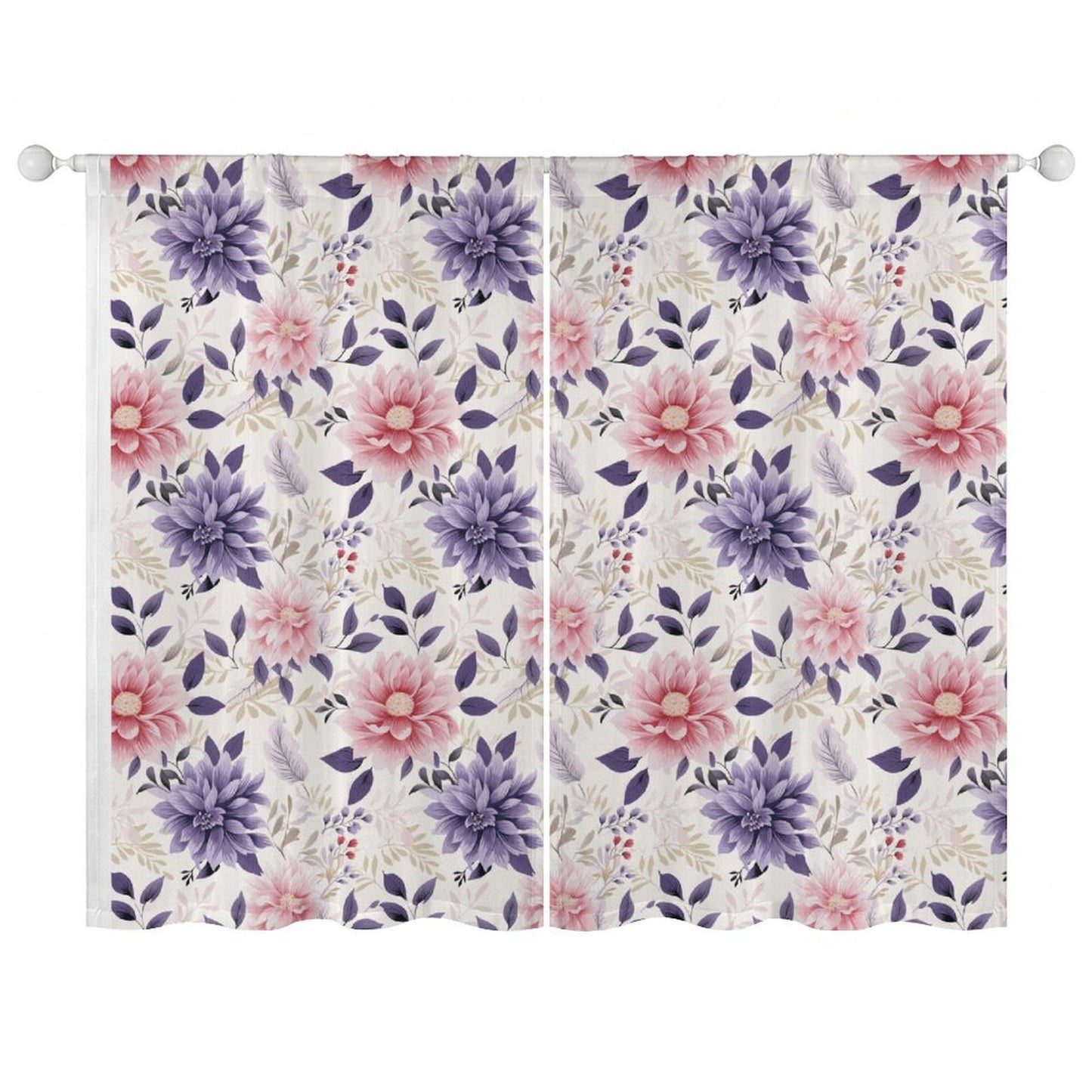 Sheer Curtain Flowers