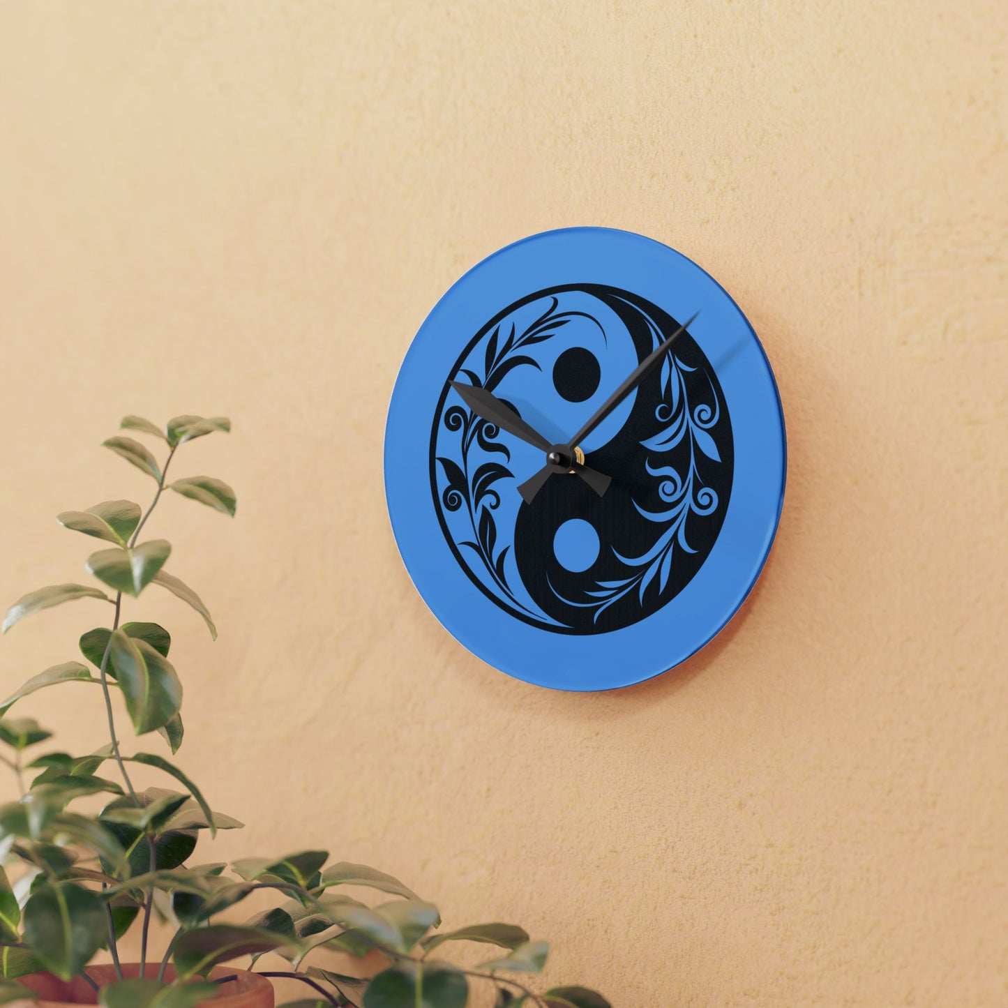 Yin Yang Acrylic Wall Clock