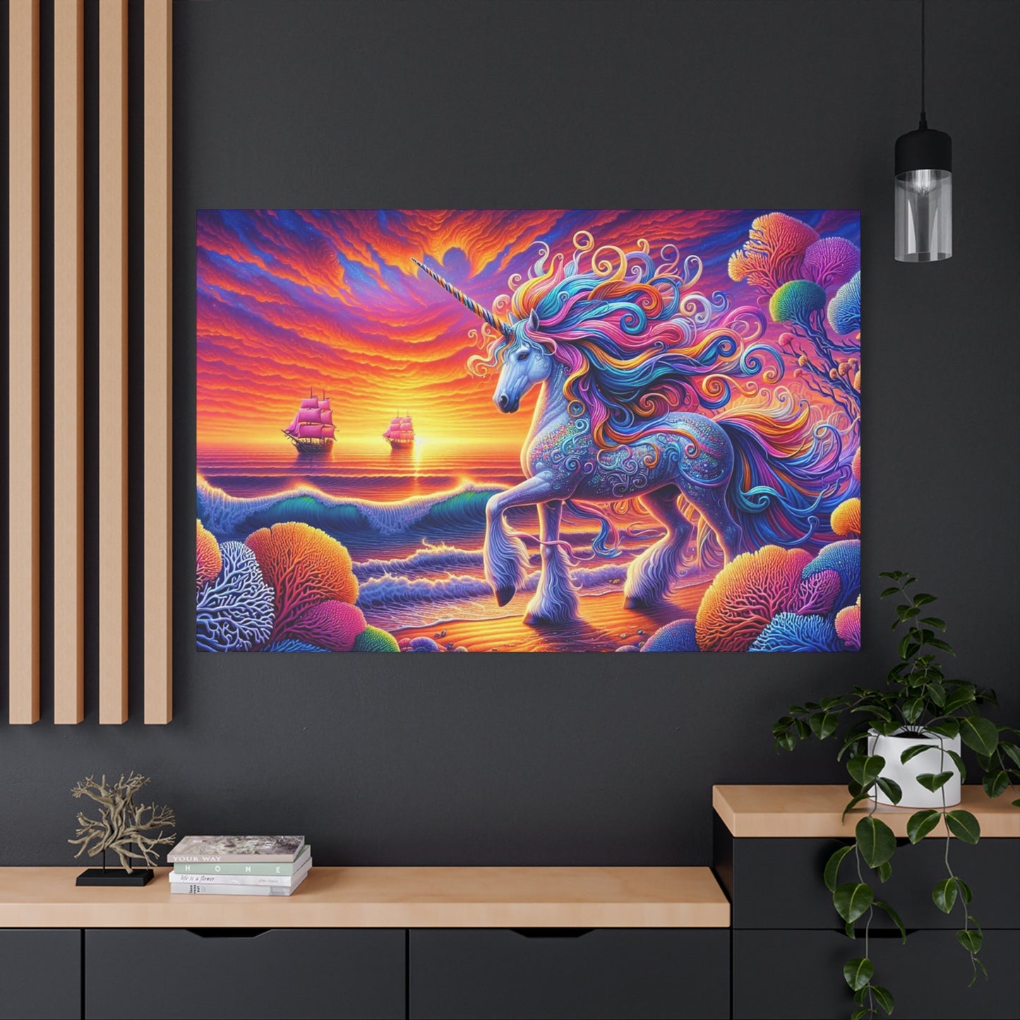 Matte Canvas, Stretched, 1.25"  Unicorn
