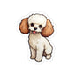 Cute Poodle Kiss-Cut Stickers, Dog Lover Decor, Laptop Stickers, Pet Gifts, Playful Home Accessories
