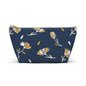 Floral Accessory Pouch - Stylish Makeup Bag, Travel Organizer, Gift for Her, Cosmetic Clutch, Everyday Use, Elegant Flower Design