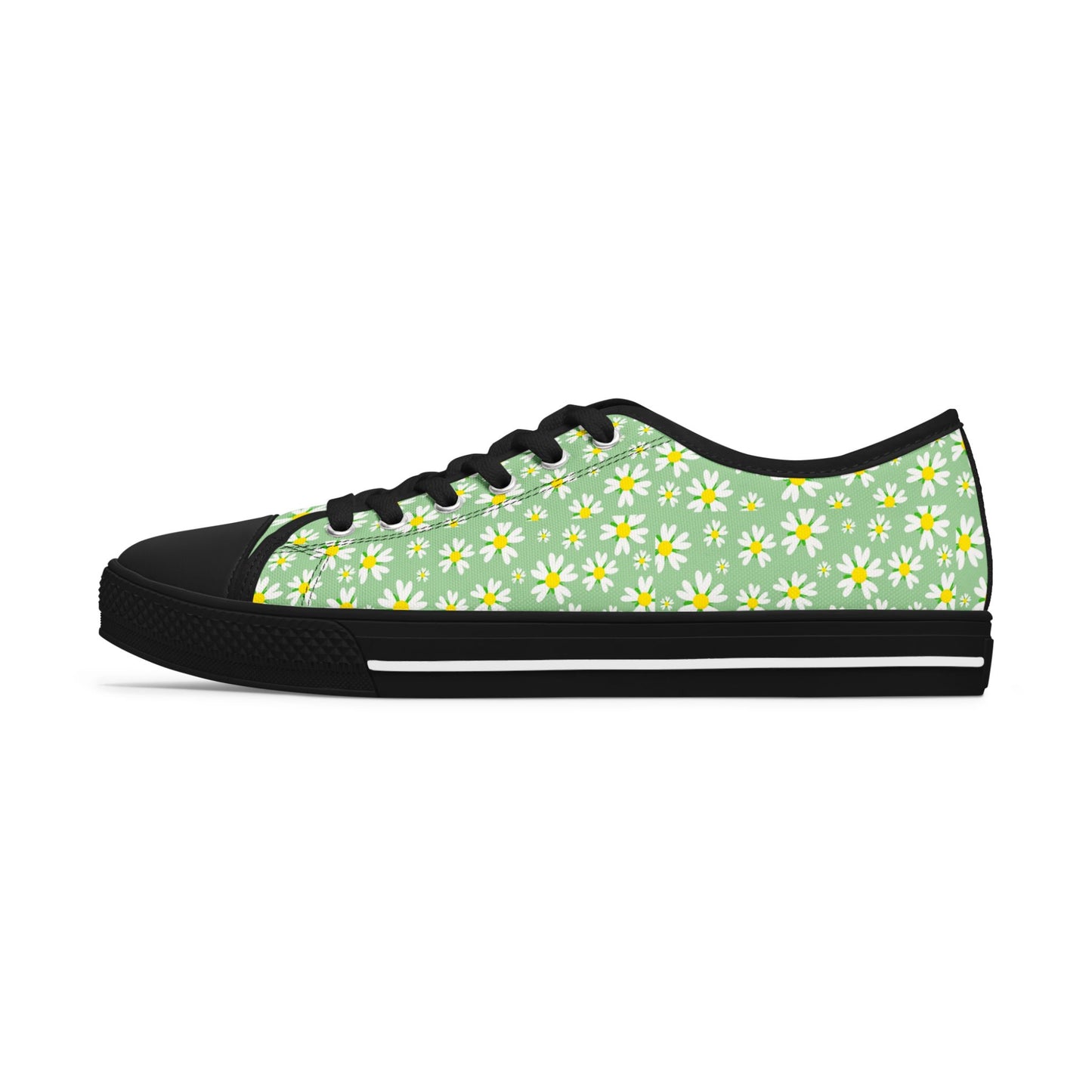 Floral Women's Low Top Sneakers | Casual Spring Footwear, Everyday Sneakers, Stylish Walkers, Gift for Her, Cute Sneaker Design