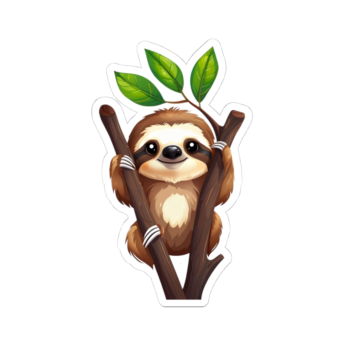 Cute Sloth Sticker — Kiss-Cut Vinyl Decal for Laptops, Water Bottles & Notebooks