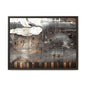 Framed Music Notes Canvas Print — Abstract Vintage Piano & Sheet Music Wall Art