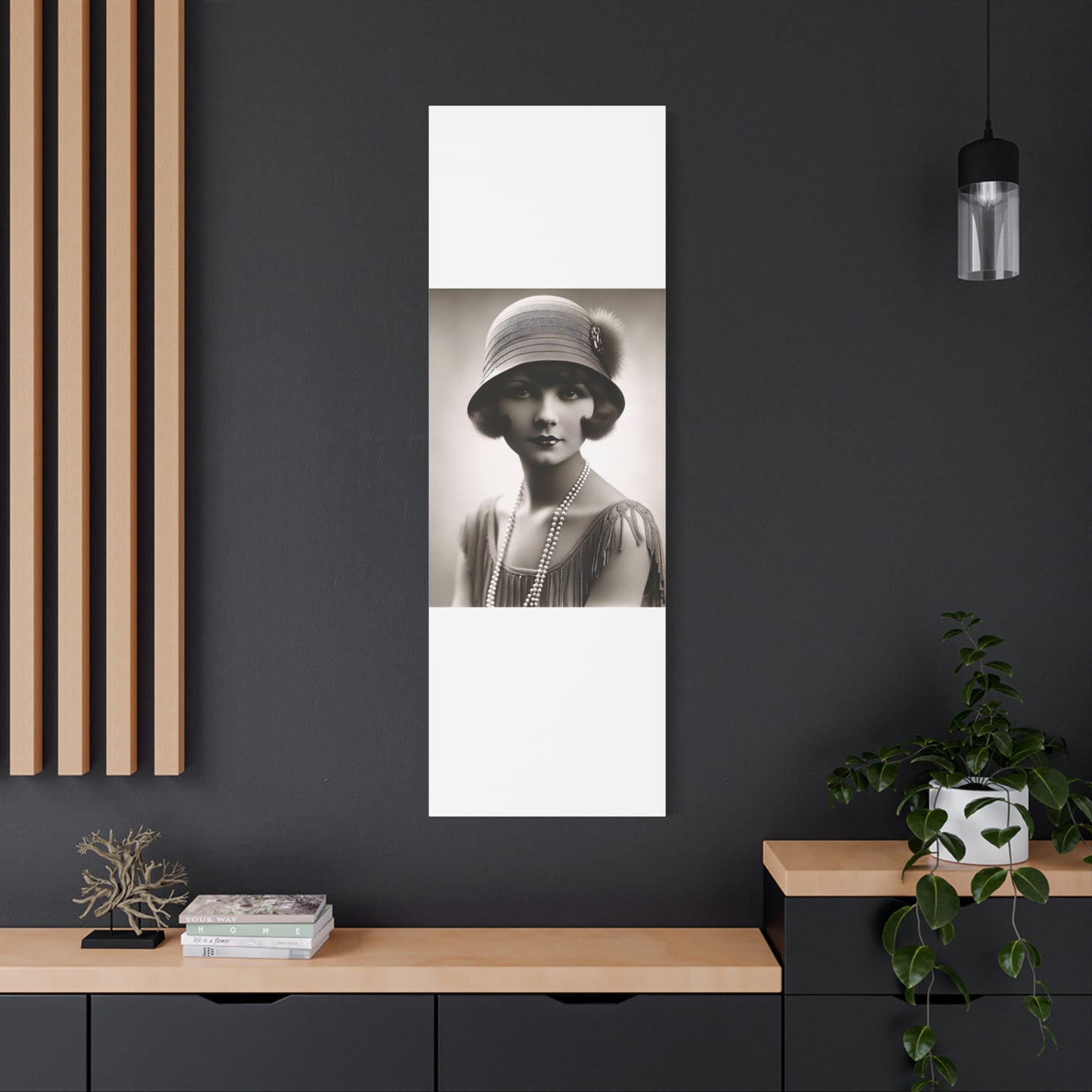 Vintage 1920s Flapper Portrait Canvas