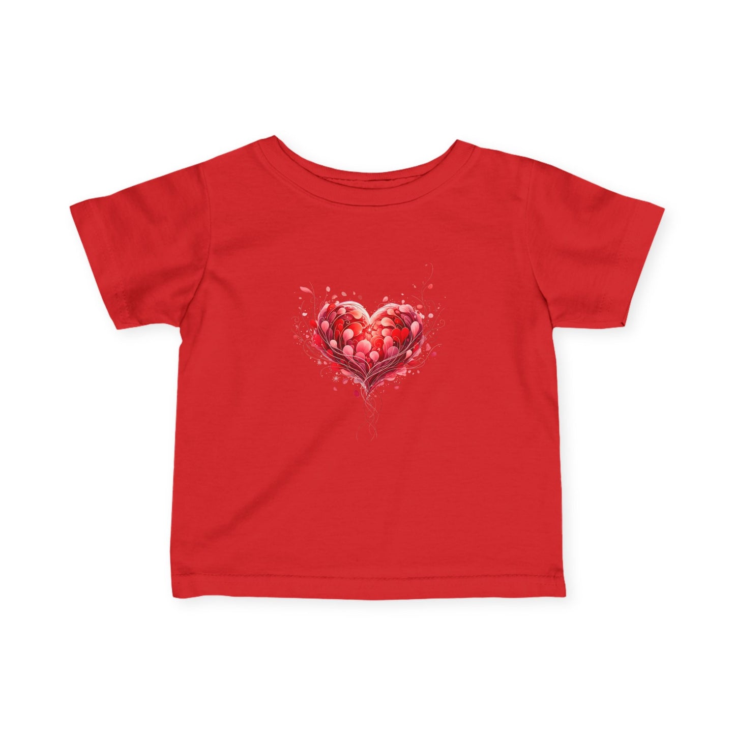 Infant Tee with Watercolor Heart – Baby Valentine Shirt