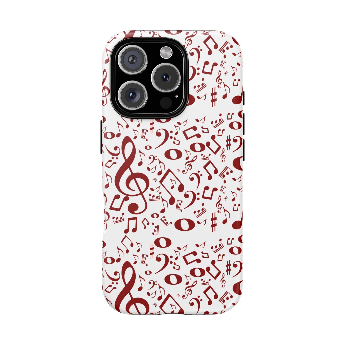 Musical Note Phone Case, Tough iPhone Cover, Gift for Musicians, Customizable, Music Lover's Accessory, Durable Phone Protection