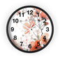 Floral Wall Clock — Soft Orange Blossom Decorative Clock