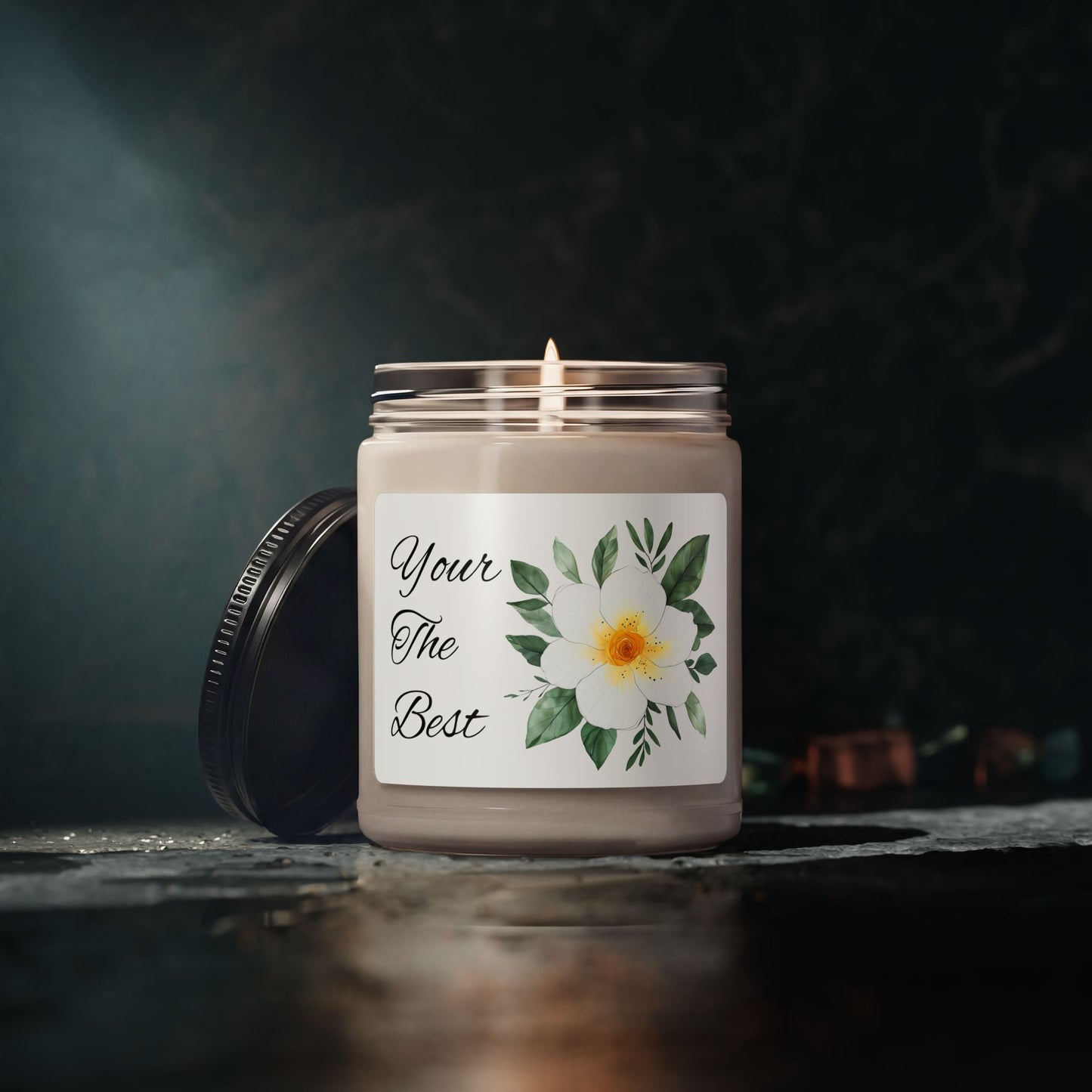 Soy Candle - "You're The Best" Floral Scented Candle (9oz)