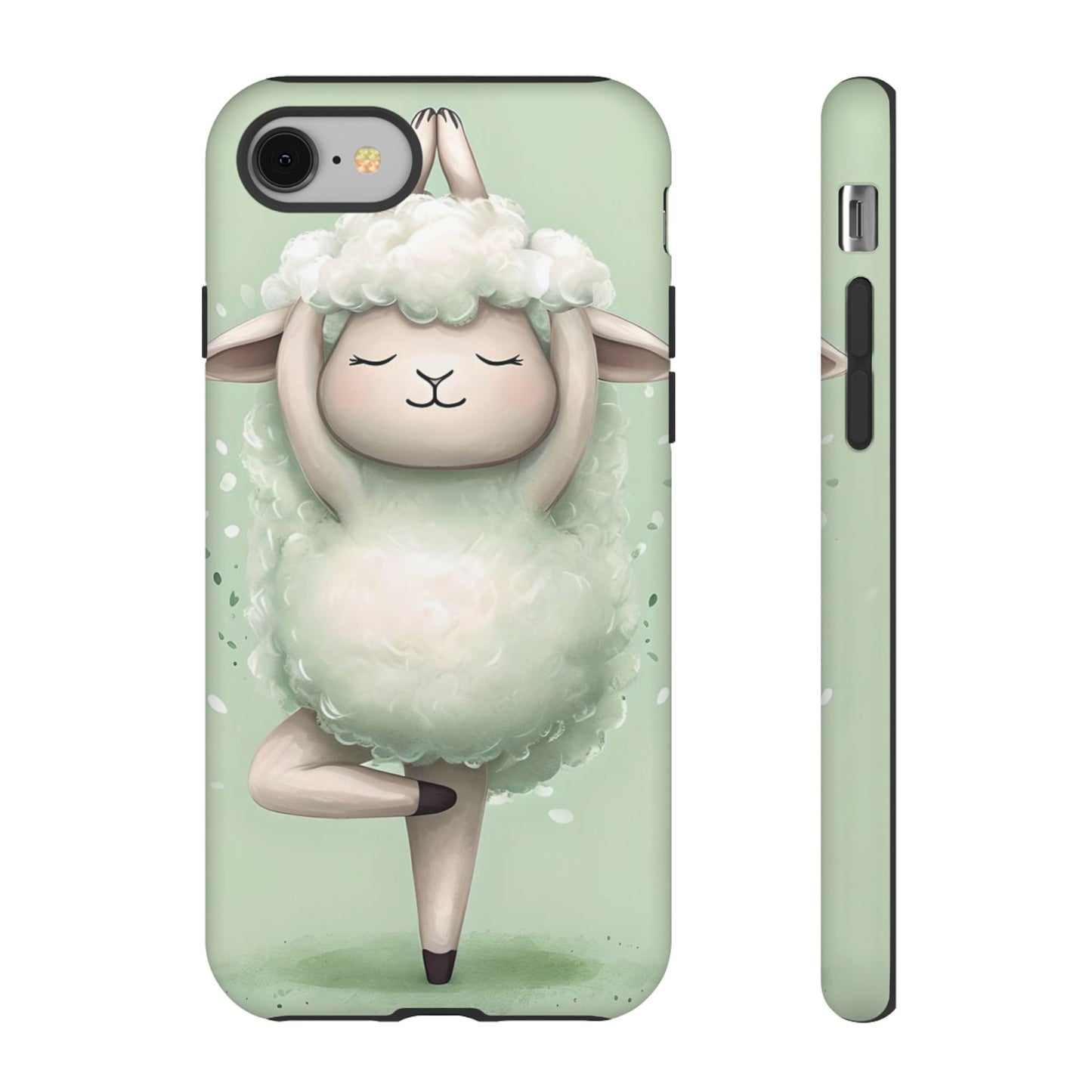 Cute Yoga Sheep Phone Case — Pastel Lamb Ballerina Protective Cover