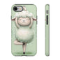 Cute Yoga Sheep Phone Case — Pastel Lamb Ballerina Protective Cover