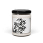 Soy Candle - Black Botanical Silhouette Scented Jar (9oz)
