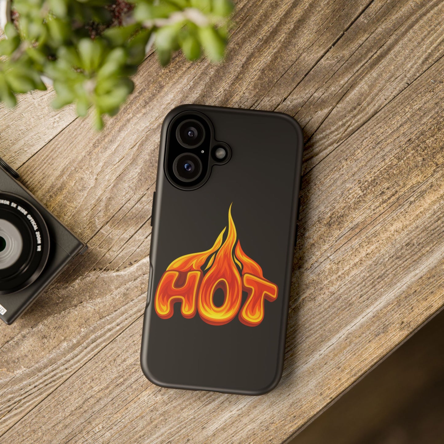 Stylish Phone Case, Hot Flames Design, Gift for Teens, Trendy Accessory, Protective Cover, Unique Phone Case
