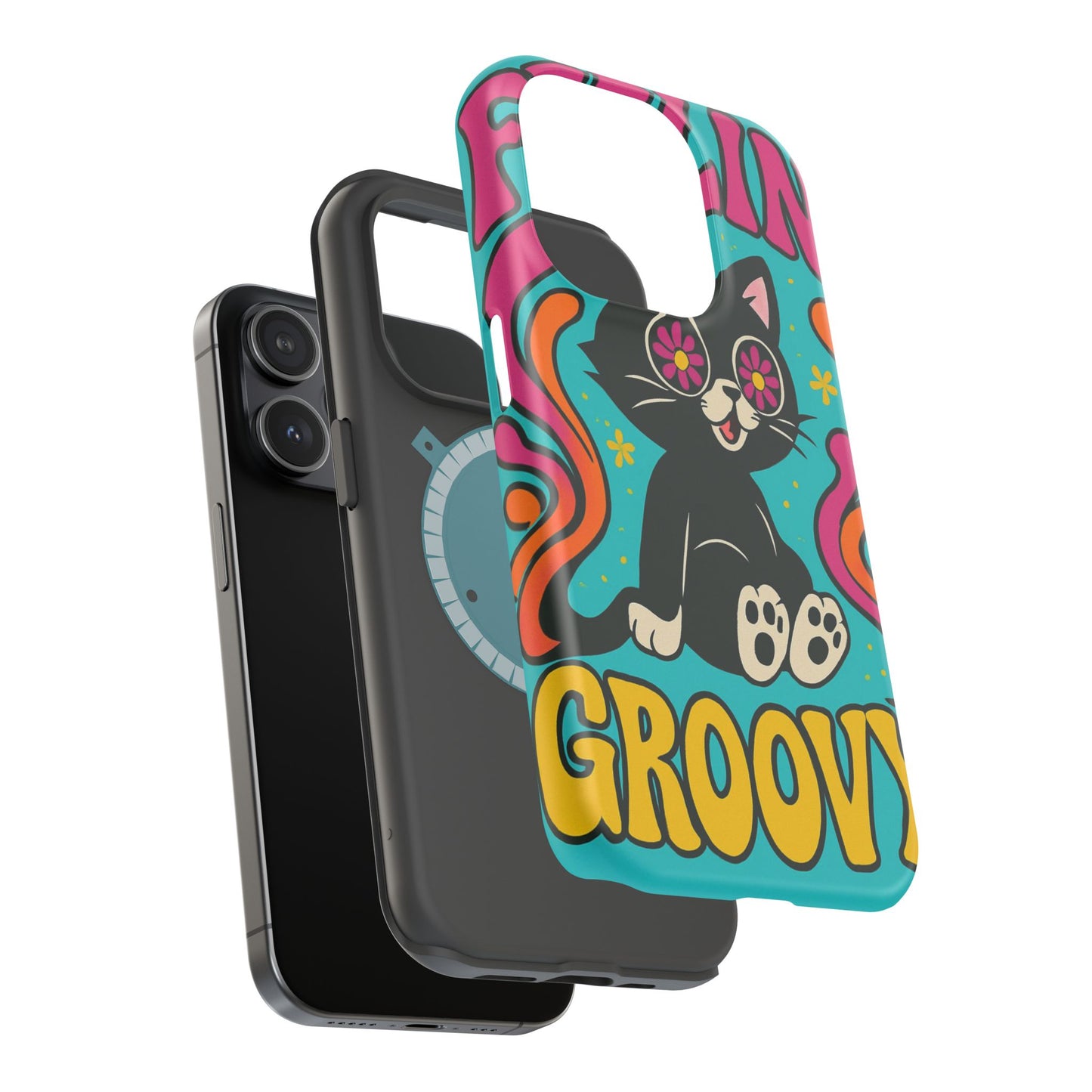 Groovy Cat Magnetic Impact-Resistant Phone Case