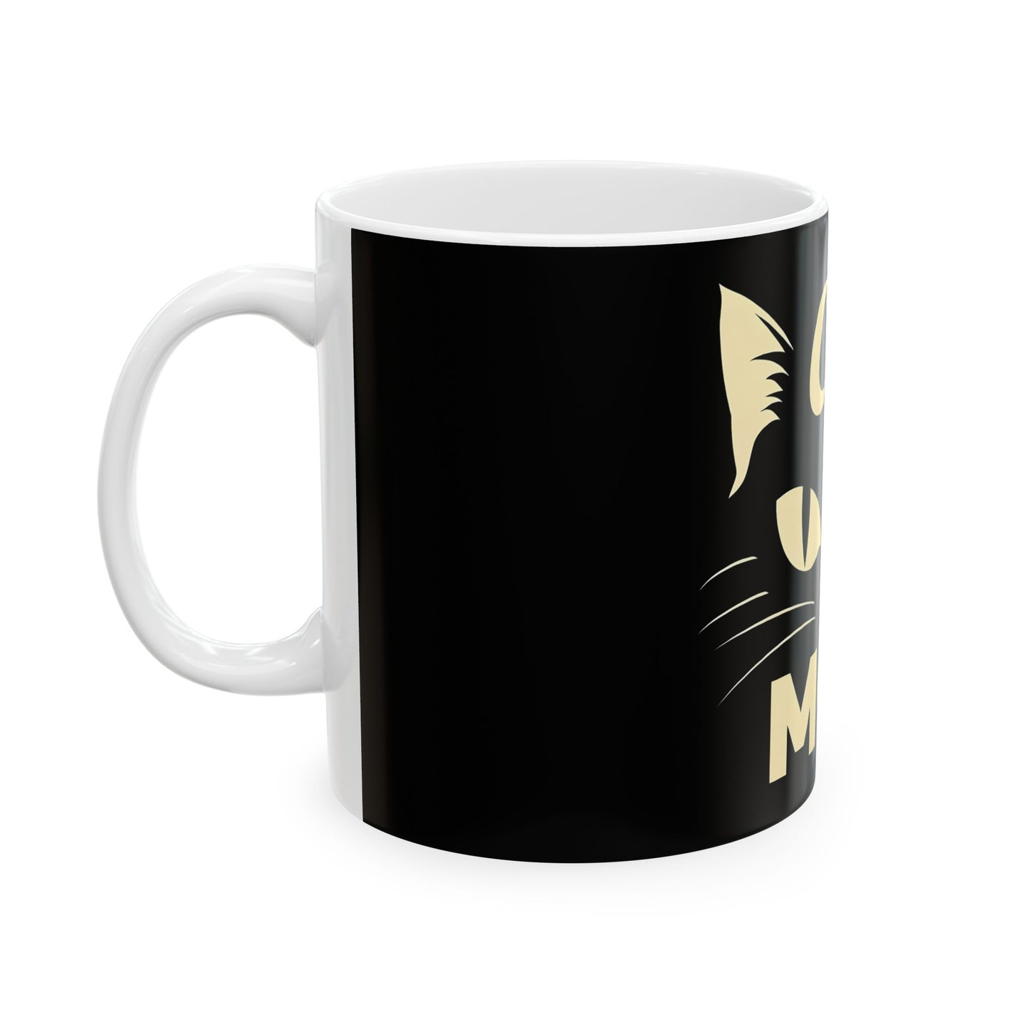 Cat Mom Coffee Mug – Black Ceramic 11oz/15oz
