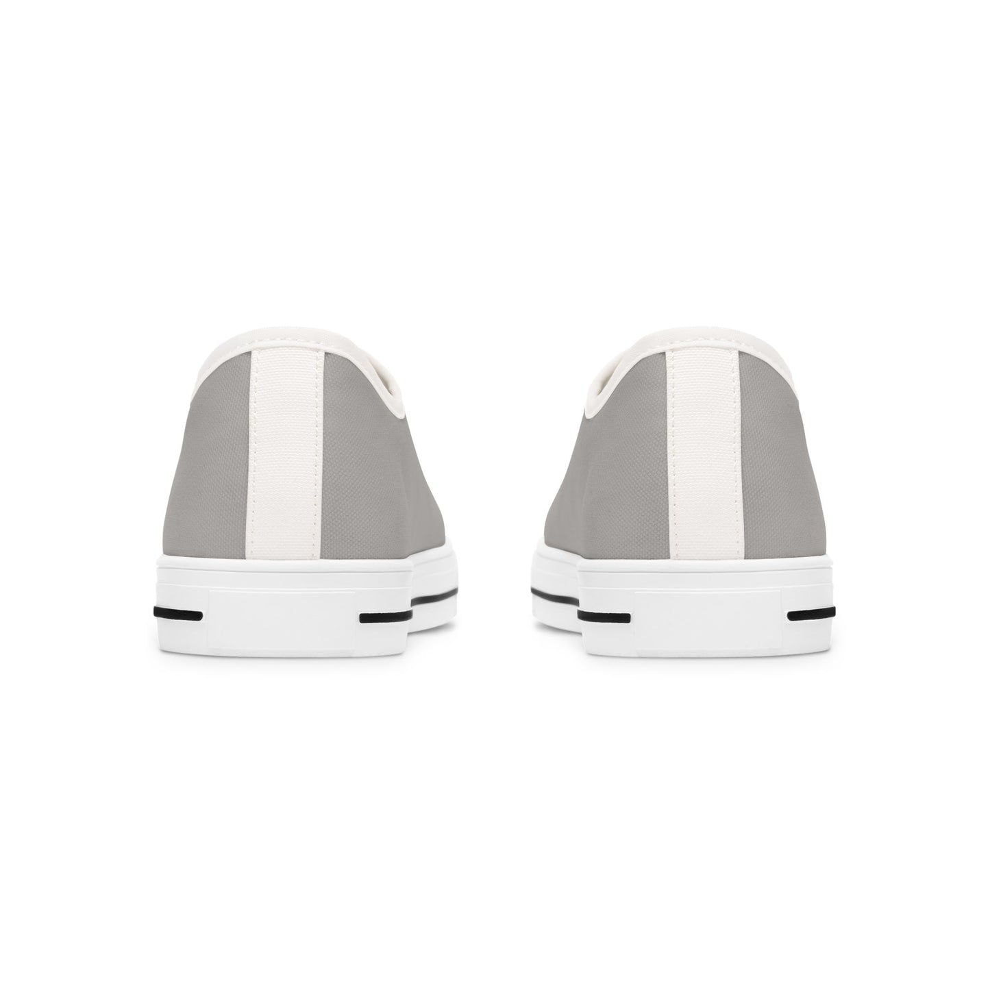 Women's Low Top Sneakers — Gray Tile Mandala Casual Canvas Shoes