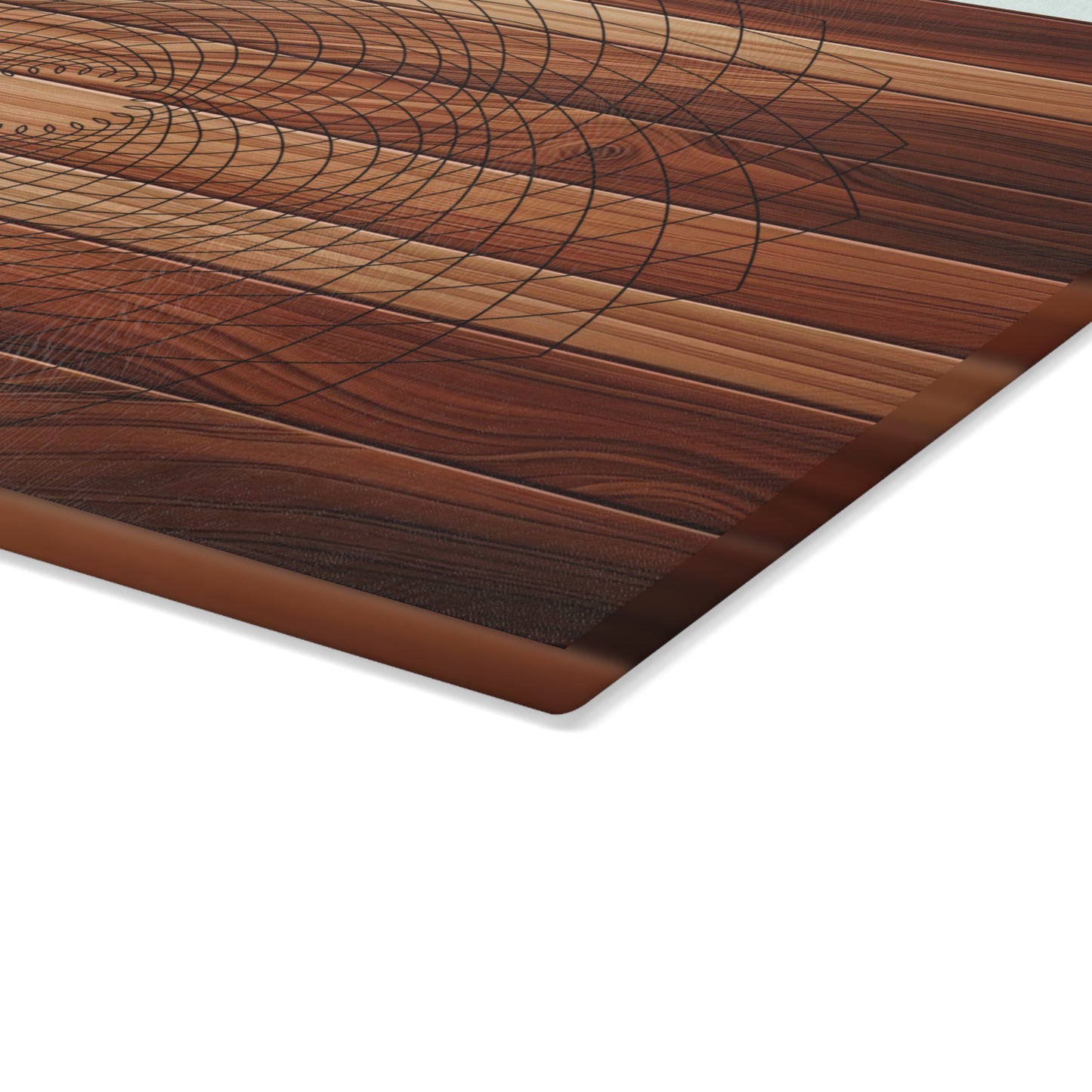 Stylish Geometric Glass Cutting Board