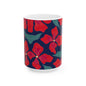 Vibrant Floral Ceramic Mug | Coffee Tea Cup, Gift for Her, Home Décor, Birthday, Mother's Day, Eco-Friendly